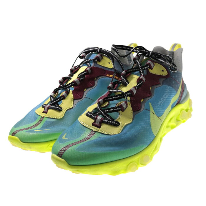 【中古】NIKE×UNDERCOVER【BQ2718-400】REACT ELEMENT87　スニーカー ブルー／イエロー サイズ：26cm【価格見直し】