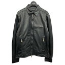 【中古】CHROME HEARTS「ACTIVE DUTY LTHR」ダガージップレザーシングルライダース ブラック サイズ：S【価格見直し】