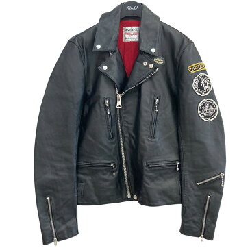 【中古】Lewis Leathers　× Hysteric Glamour ライダースジャケット ブラック サイズ：M 【090722】（ルイスレザー）