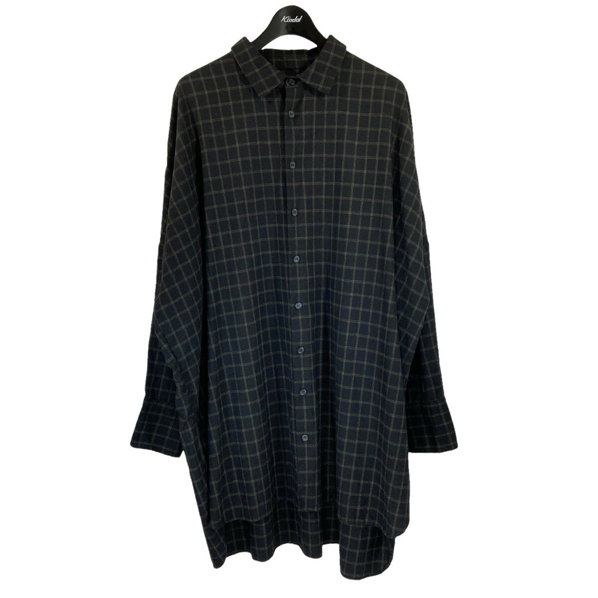 【中古】CASEY CASEY　CHEMISE ODEM SHIRTS　チェックシャツ ブラック サイズ：L 【130722】（ケイシーケイシー）