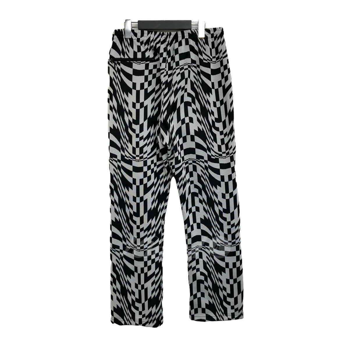 【中古】Needles×STUDIOUS　「Track Pants Poly Jq」トラックパンツ ホワイト×ブラック サイズ：S 【200722】（ニードルス×ストゥディオス）