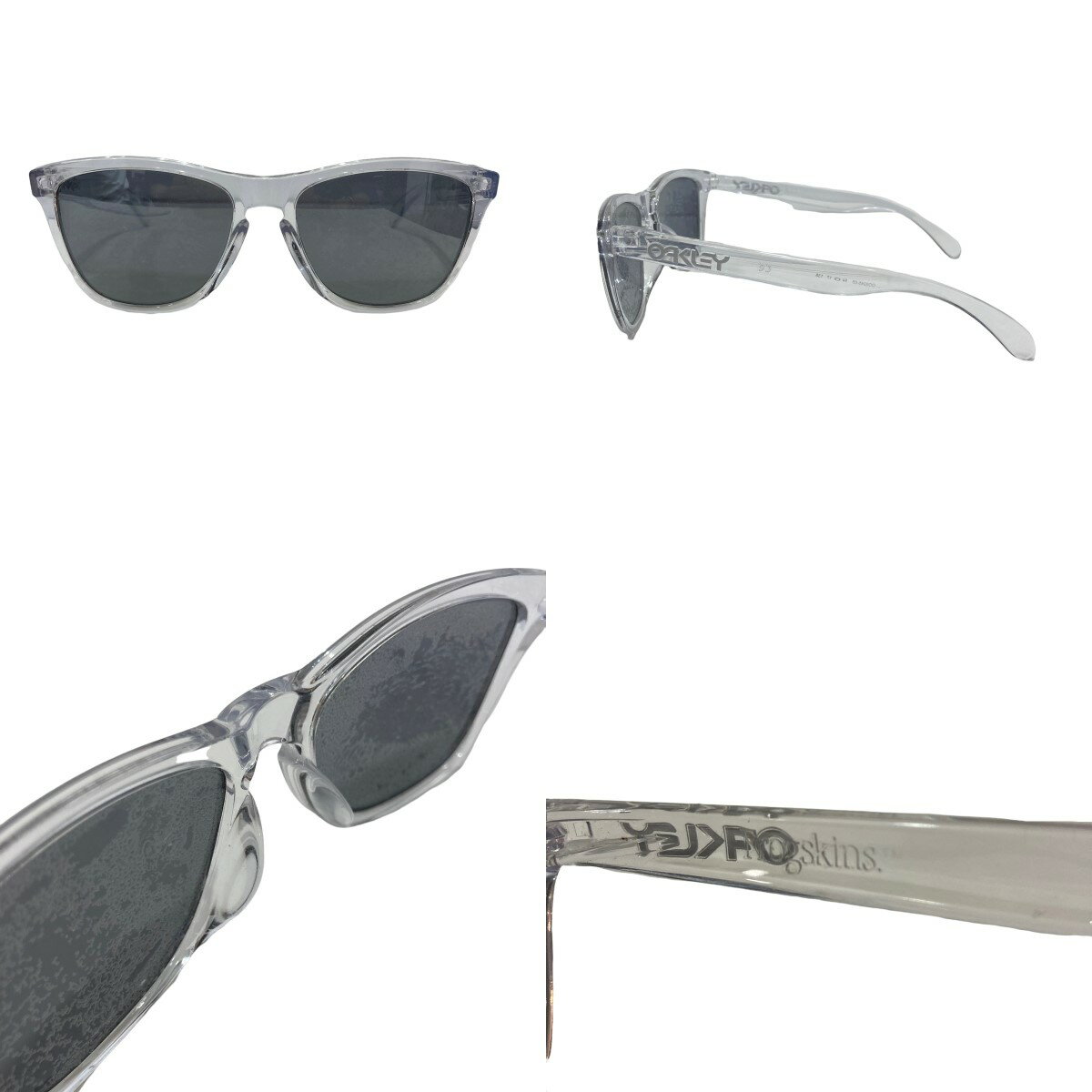 【中古】OAKLEY　「FLOGSKIN asian fit MATTE POLISH CLEAR」サングラス クリア 【220722】（オークリー）