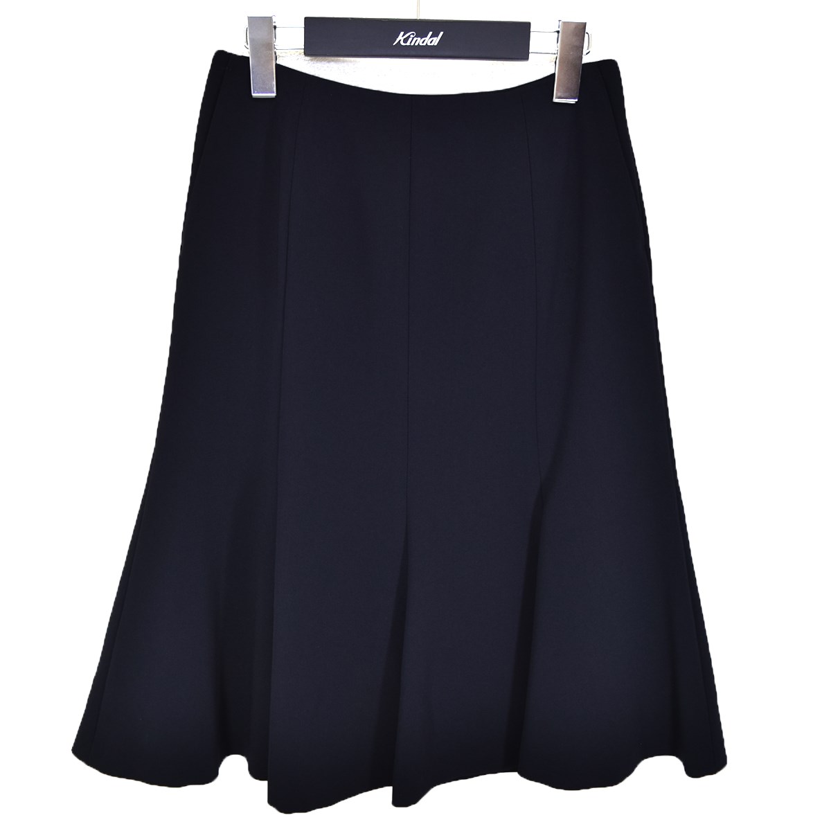 【中古】Demi-Luxe BEAMS　切替 フレアートリアセスカート ネイビー サイズ：36 【250722】（デミルク..