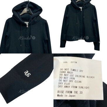 【中古】L’Appartement ×Americana ミニジップパーカー ブラック サイズ:F 【070822】(アパルトモン)
