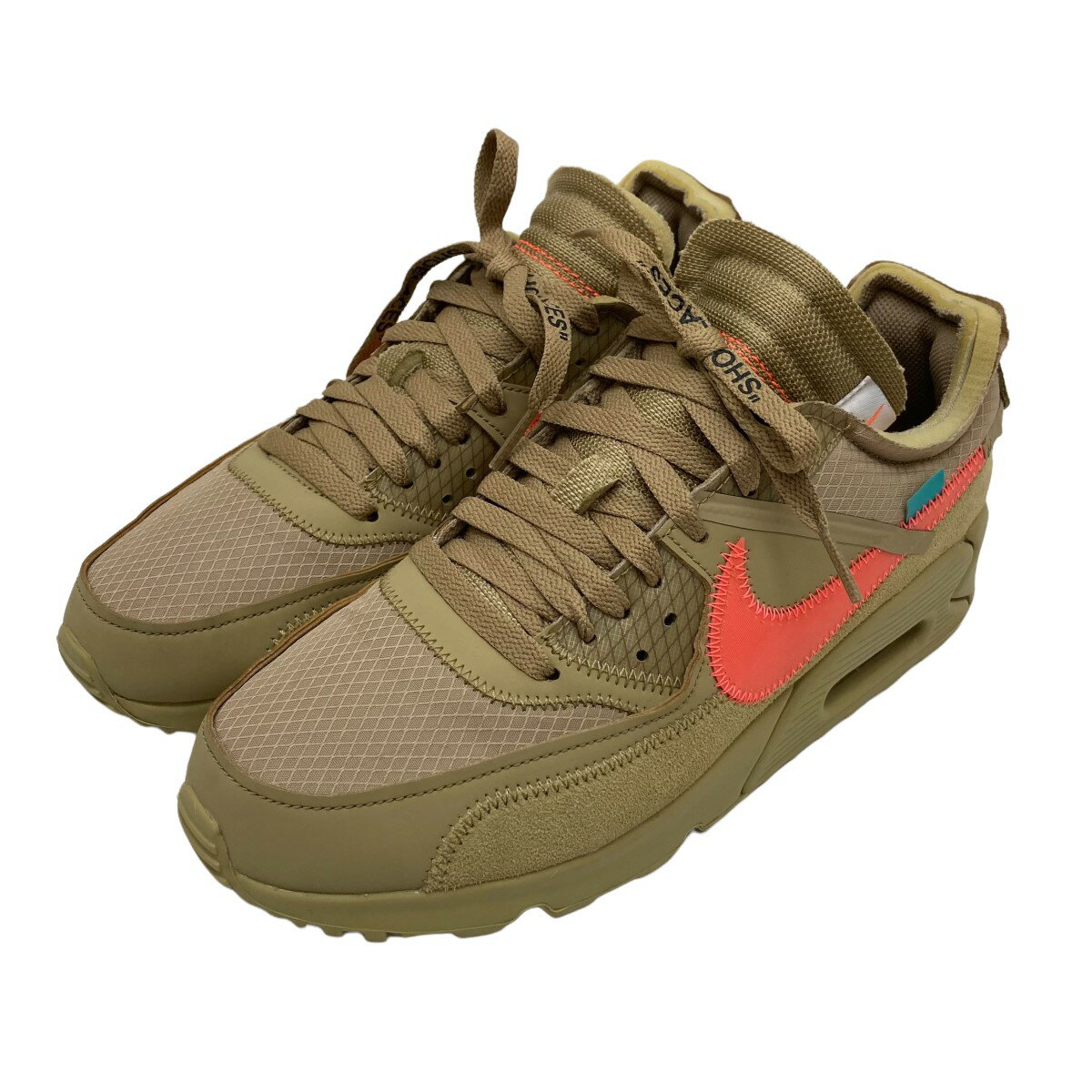 【中古】NIKE×OFF WHITE　AIR MAX 90 スニーカー ベージュ サイズ：26．0 【120822】（ナイキ×オフホワイト）