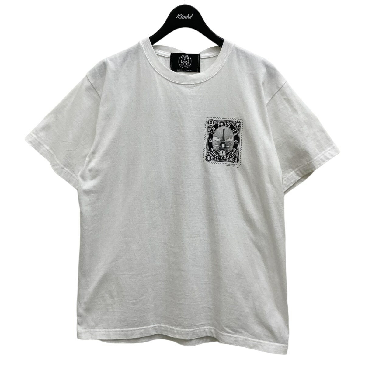 【中古】Paris Saint-Germain　×Makoto Yamaki　22SS　STAMP プリントTシャツ ホワイト サイズ：L 【190822】（パリサンジェルマン）