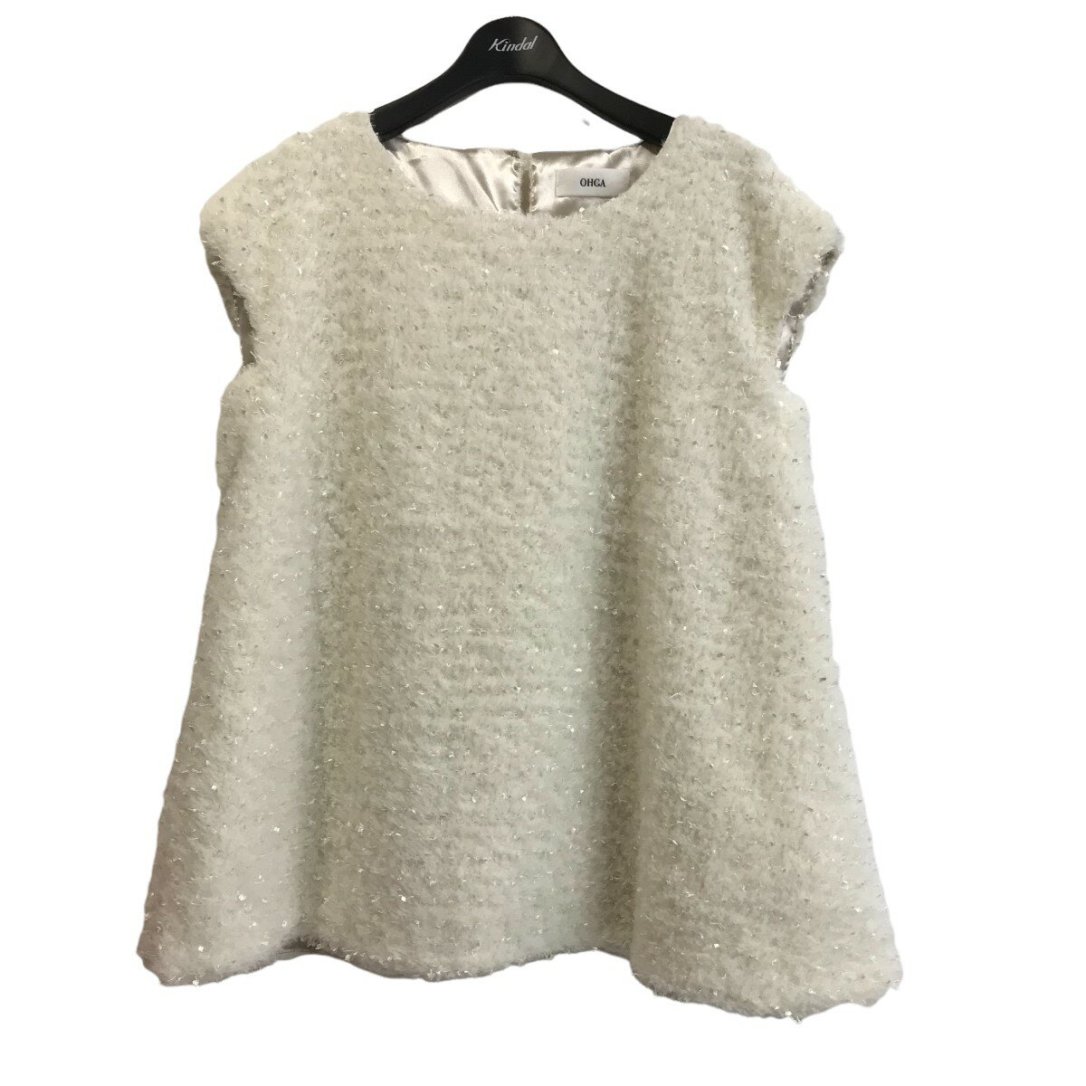 【中古】OHGA　エコファーノースリーブベスト オフホワイト サイズ：M 【190822】（オオガ）のサムネイル