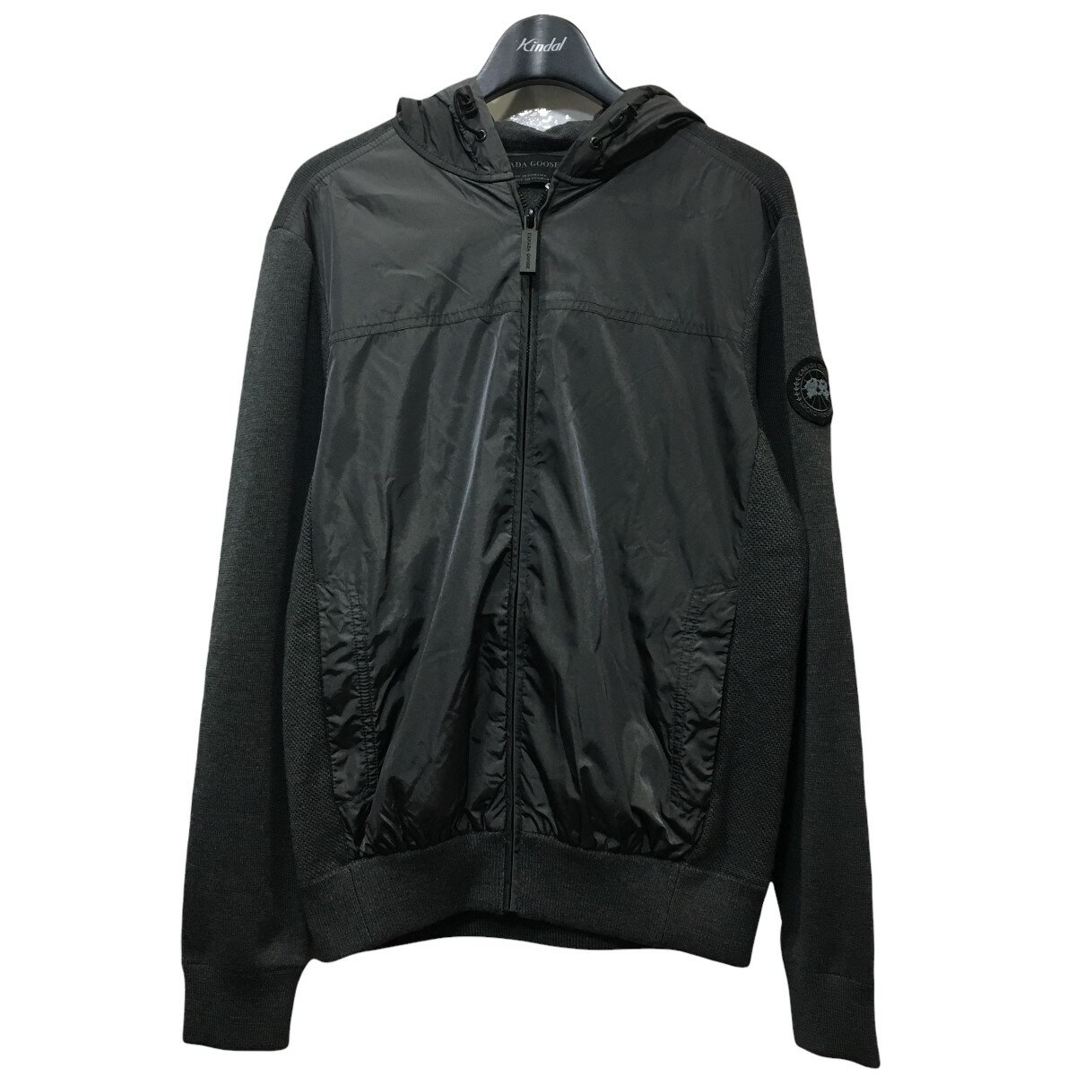 【中古】CANADA GOOSE　「Windbridge Full Zip Hoody」 ナイロン切替パーカー グレー サイズ：XS 【190822】（カナダグース）