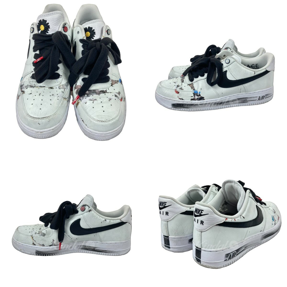 【中古】NIKE　AIR FORCE 1 07／PARA-NOISE スニーカー DD3223-100 ホワイト×ブラック サイズ：30cm 【200822】（ナイキ）