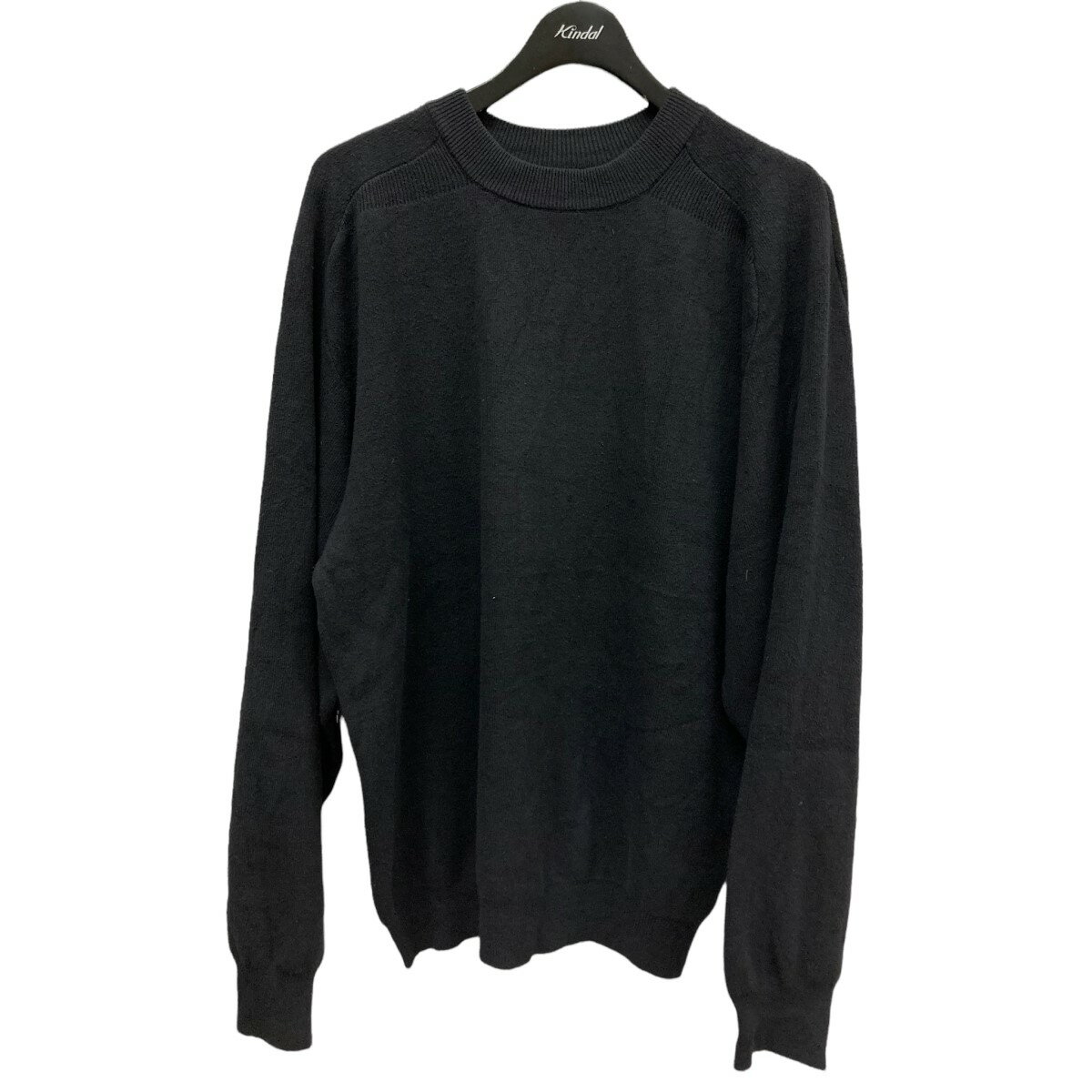 【中古】UNUSED　20SS「Crew Neck knit」ダメージ加工シルクニット ダークグレー サイズ：2 【200822】（アンユーズド）