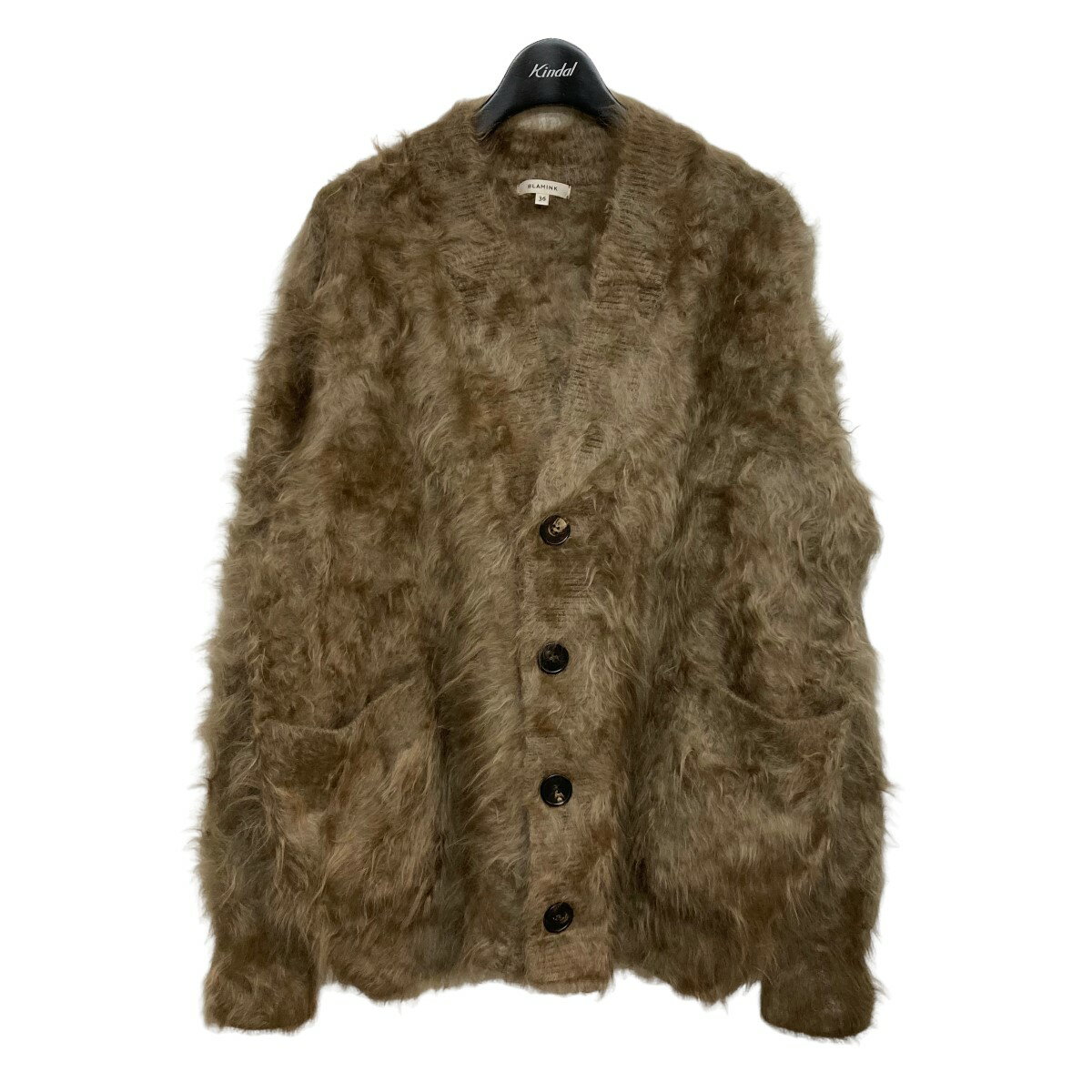 【中古】BLAMINK　PRE 7GカシミヤファーVネックカーディガン ブラウン サイズ：36 【210822】（ブラミンク）のサムネイル