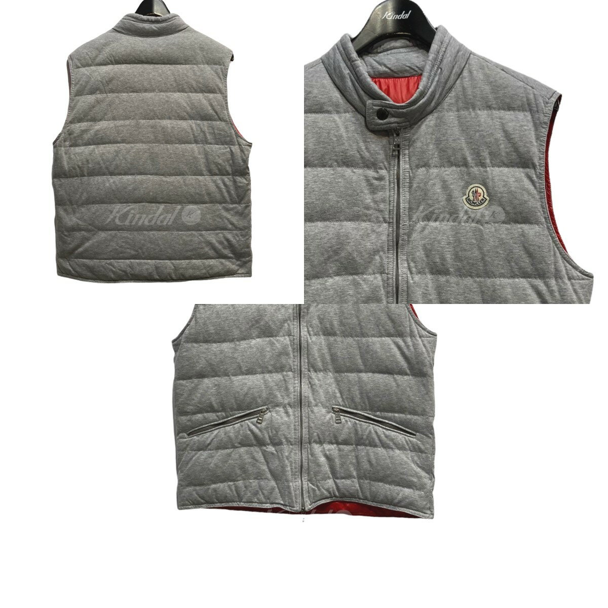 【中古】MONCLER　GERARD GILET ダウンベスト グレー サイズ：4 【240822】（モンクレール）