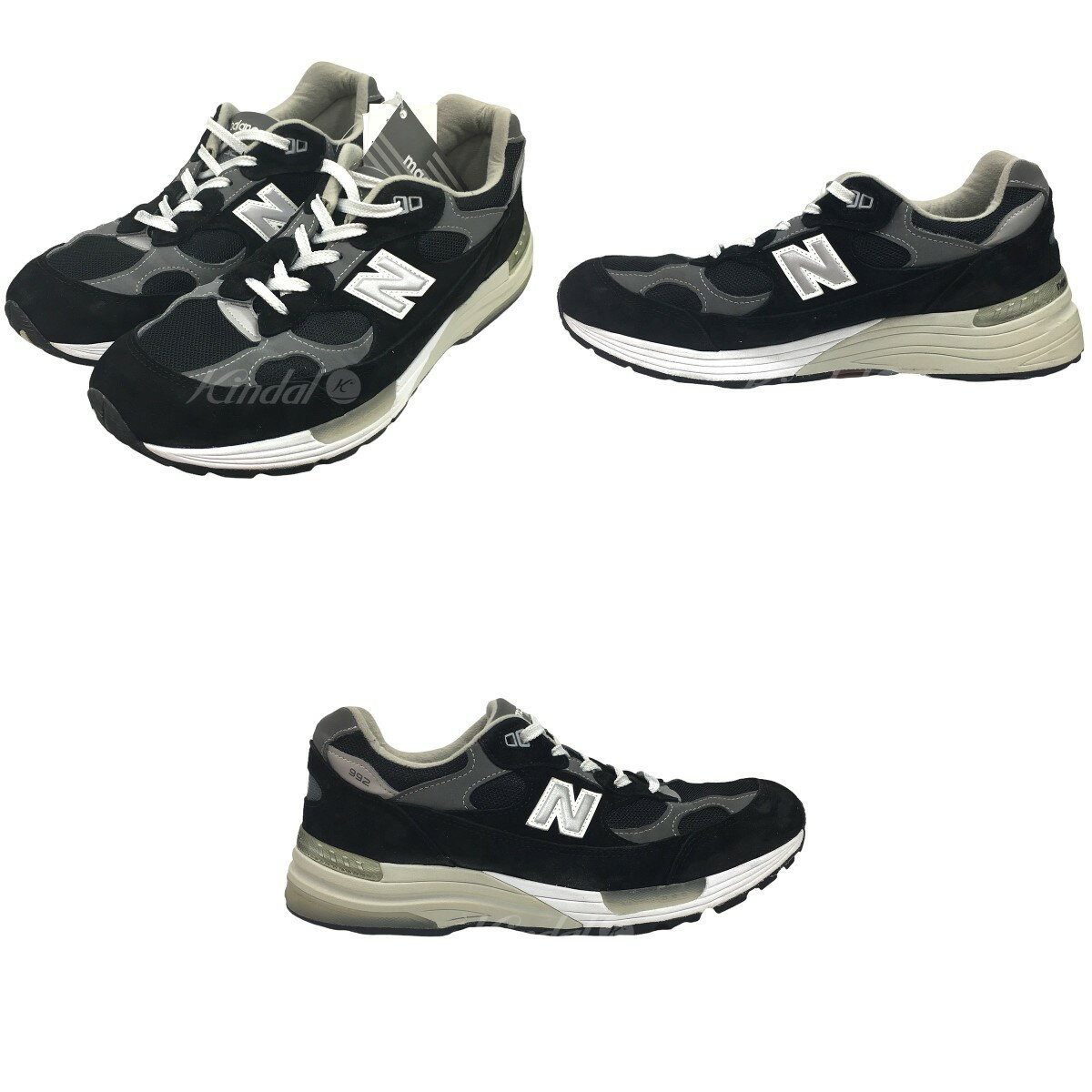 【中古】NEW BALANCE　希少 M992EB スニーカー Made in USA BLACK／GREY ブラック×グレー サイズ：28．5cm 【260822】（ニューバランス）