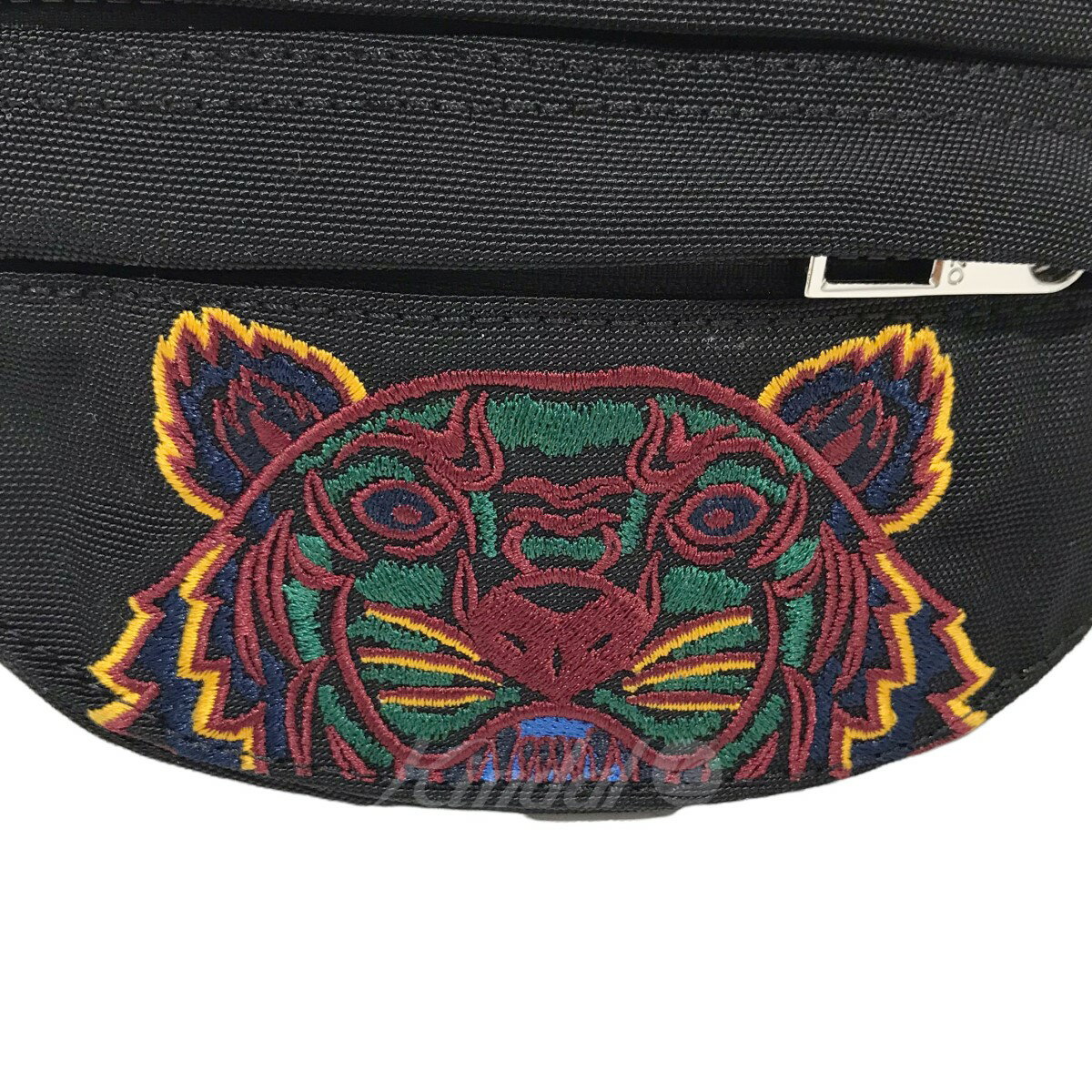 【中古】KENZO　タイガー刺繍 ミニベルトバッグ MINI BELT BAG ウエストバッグ ブラック 【010922】（ケンゾー）