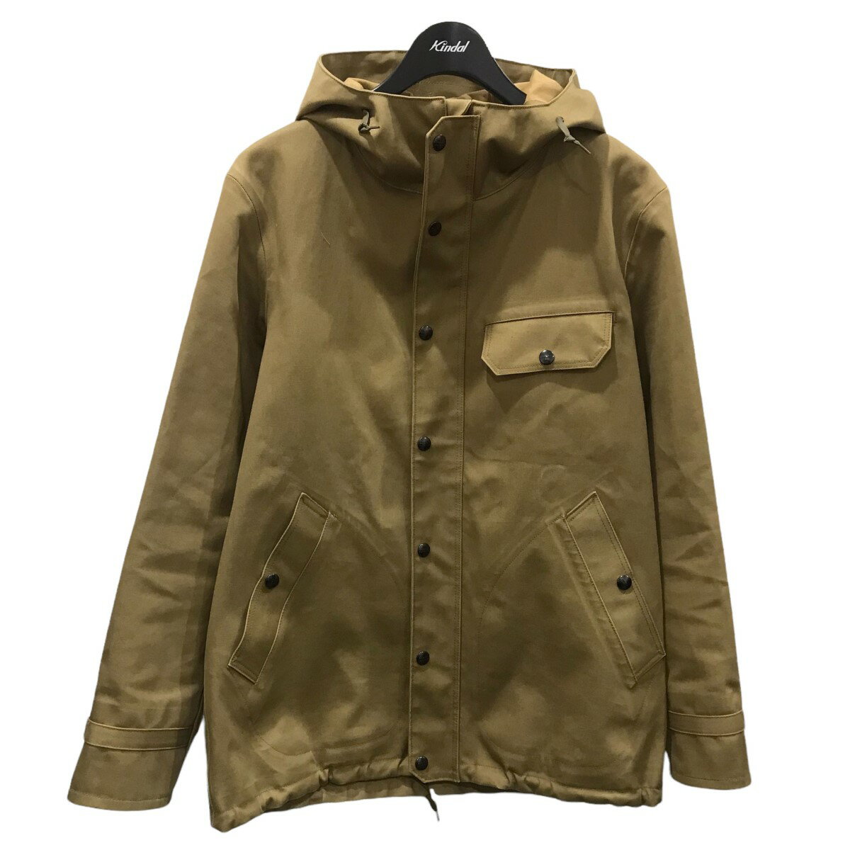 【中古】PHIGVEL MAKERSラバーボンディング フードブルゾン CYCLIST HOODED サイクリスト フーデッド ベージュ サイズ：38（2）【価格見直し】