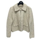 【中古】FOXEY22年 KNIT JACKET NOISETTE ベージュ サイズ：38【価格見直し】