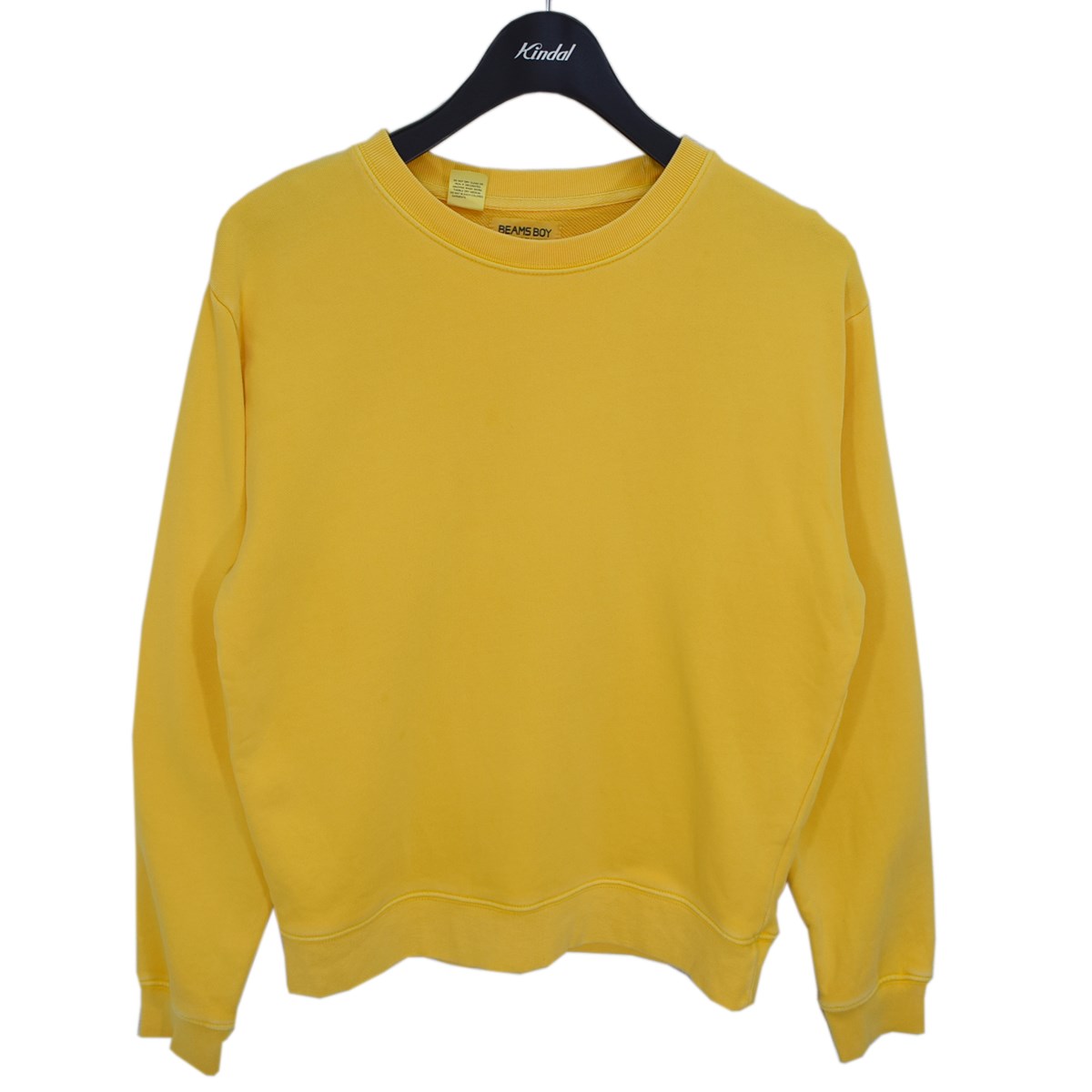 【中古】BEAMS BOY　SCREEN STARS ウラケ後染めクルーネック スウェット イエロー サイズ：S 【171022..