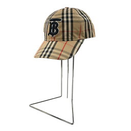 【中古】BURBERRY「Vintage check baseball cap」 ロゴ ノバチェック柄 6パネルキャップ ベージュ サイズ：M【価格見直し】