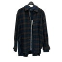 【中古】steinOVERSIZED LAYERED FLANNEL SHIRT ブラウン サイズ：S【価格見直し】