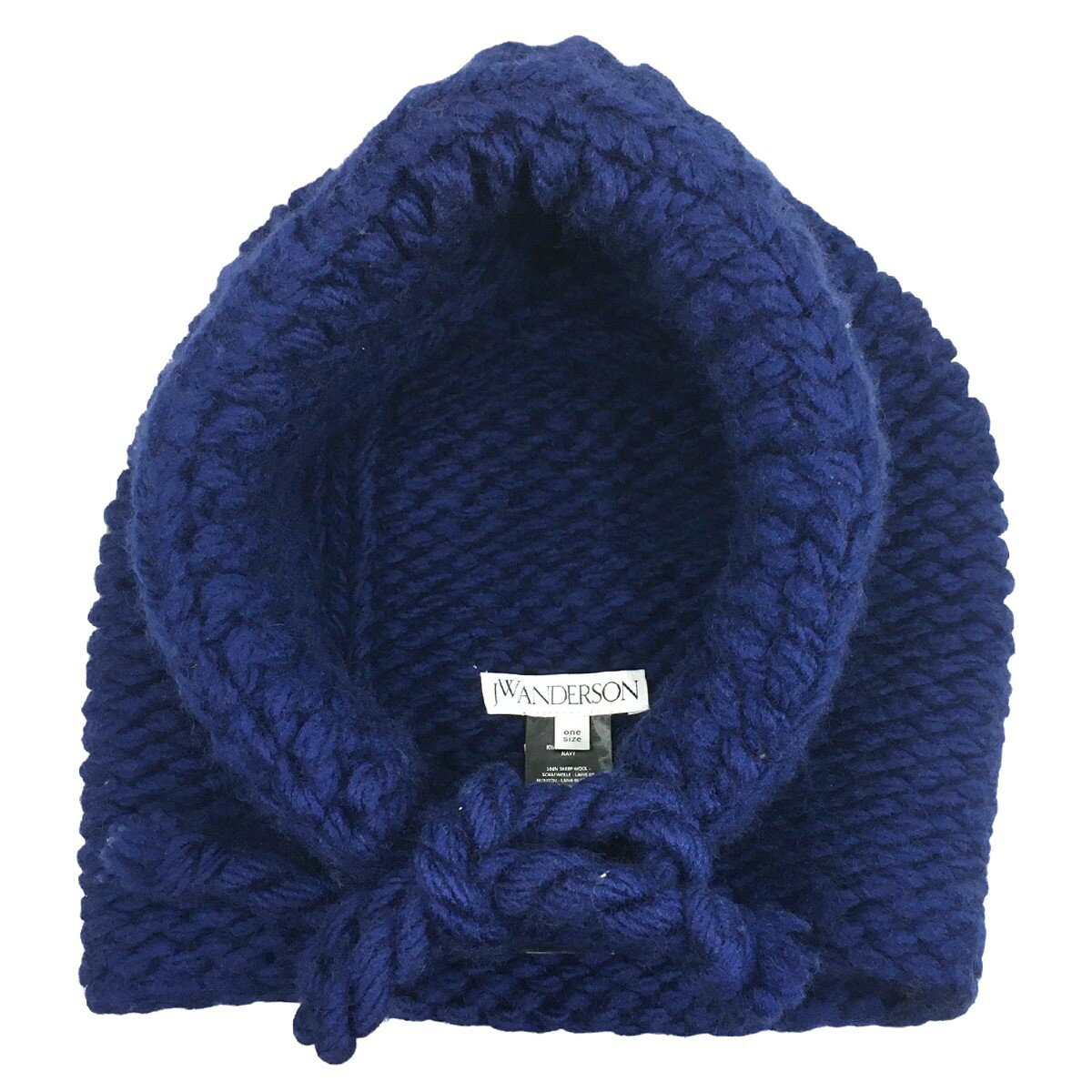 【中古】J．W．Anderson　chunky-knit hood チャンキー ニット フード 帽子 ブルー サイズ：ONESIZE 【271122】（ジョナサンウィリアムアンダーゾン）