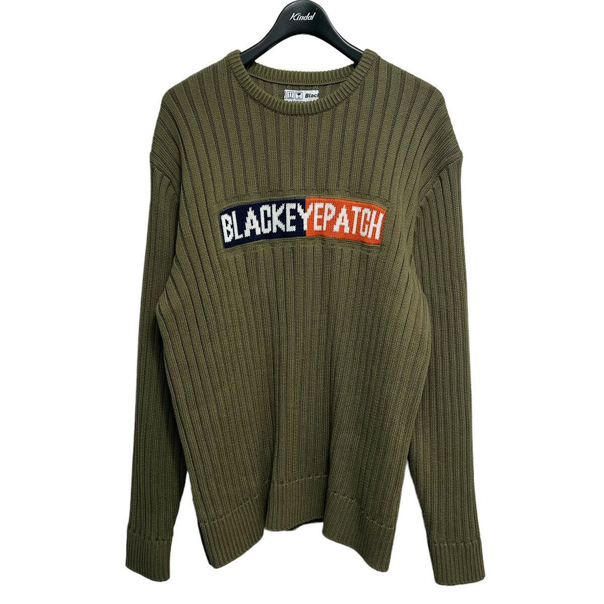   BlackEyePatch@2021AW 2 TONE LOGO KNIT SWEATER c[g[SjbgZ[^[ I[u TCYFL  281222  ubNACpb` 