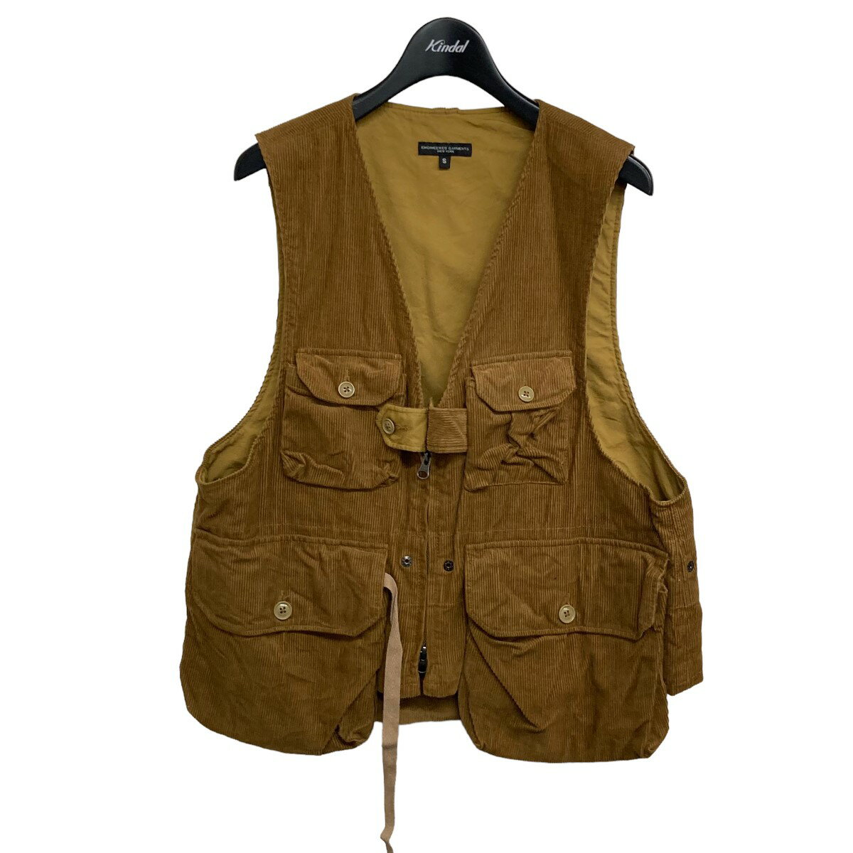 【中古】Engineered Garments「Game Vest 11w corduroy」 コーデュロイベスト ブラウン サイズ：S【価格見直し】