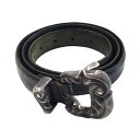 【中古】CHROME HEARTS　ベルト ブラック サイズ：34 【070223】（クロムハーツ）