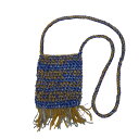 【中古】NICHOLAS DALEY　handcrochet neck pouch ショルダーポーチ ブルー×イエロー 【050323】（ニコラスデイリー）