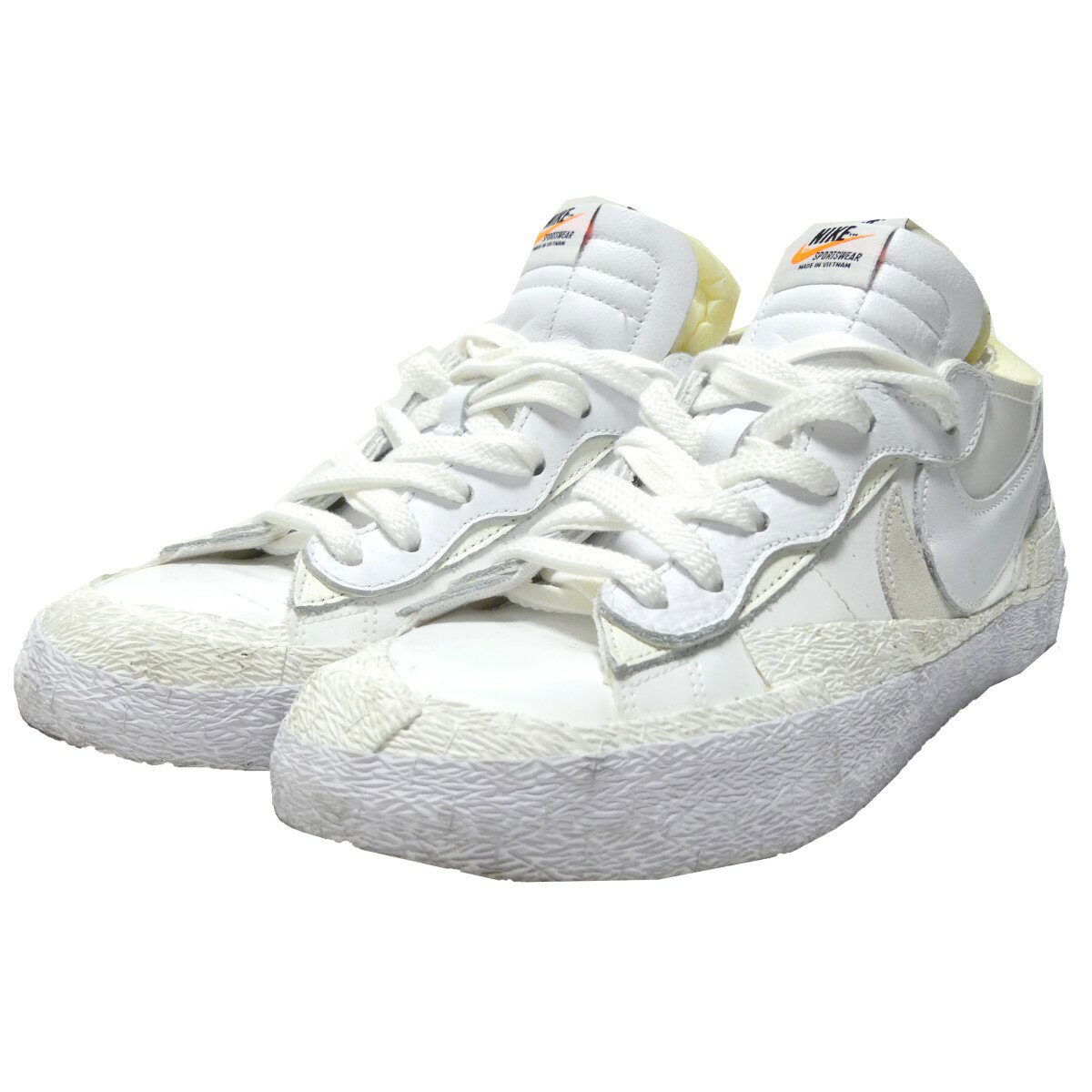 【中古】sacai × NIKE　BLAZER LOW ブレザー ローカット スニーカー ホワイト サイズ：27．0 【110323】（サカイ ナイキ）