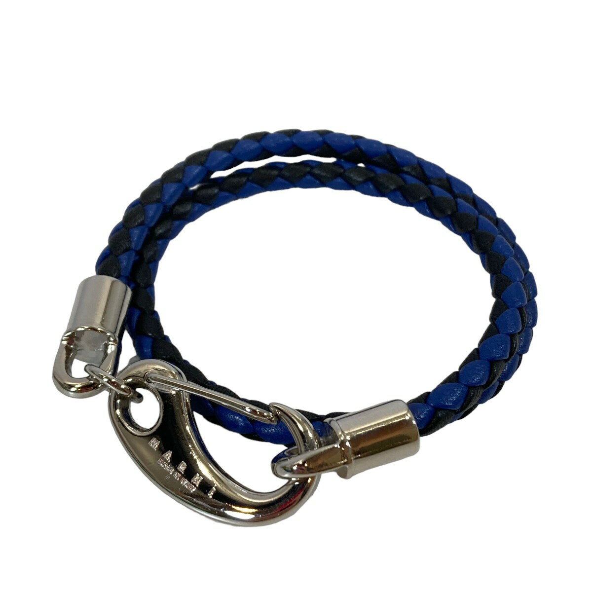 【中古】MARNI　22AW BRACELETS　レザーベルト ブルー 【130323】（マルニ）