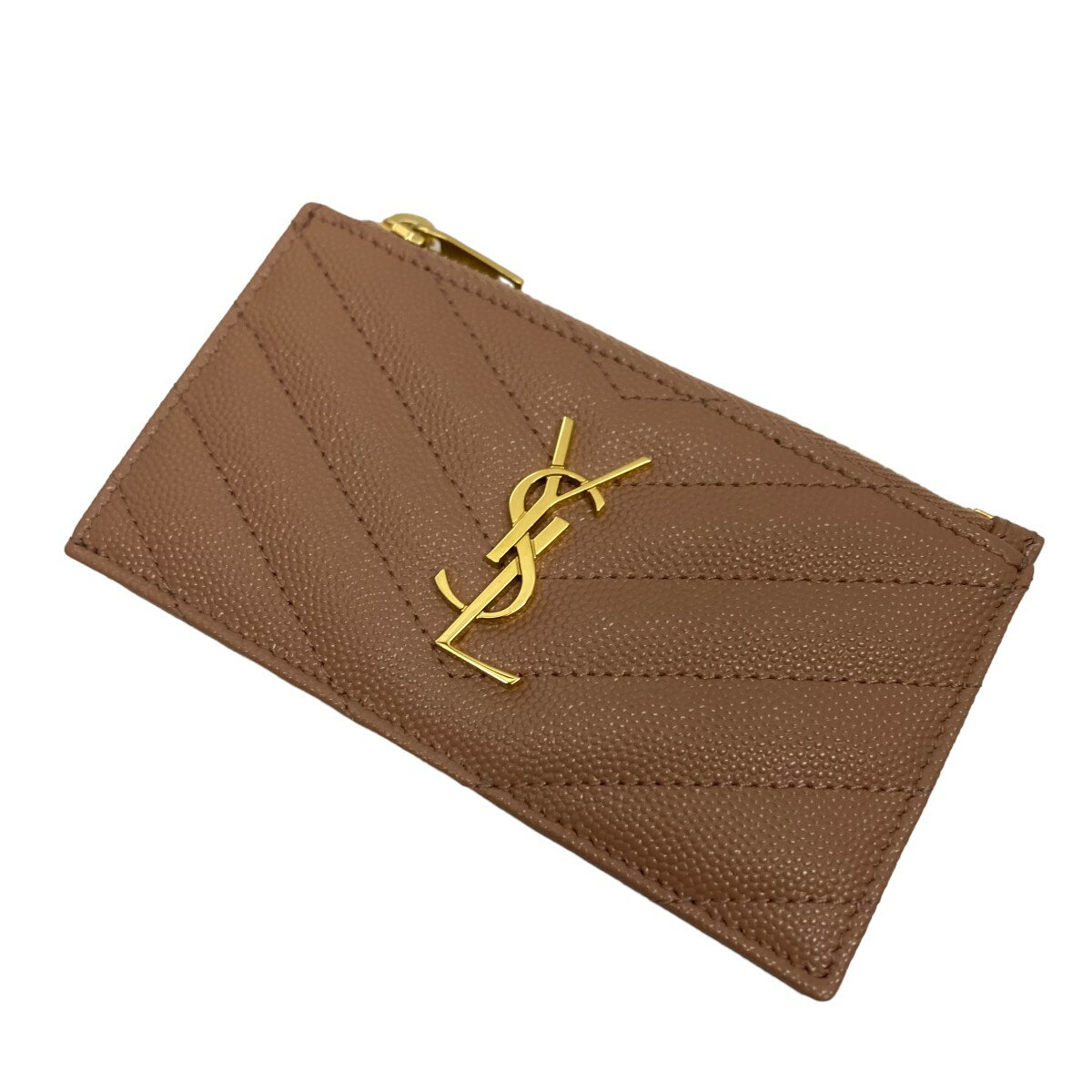 yÁzSAINT LAURENT PARISuMATELASSE MONOGRAM ZIP CARD CASEv J[hP[X sNx[Wyiz