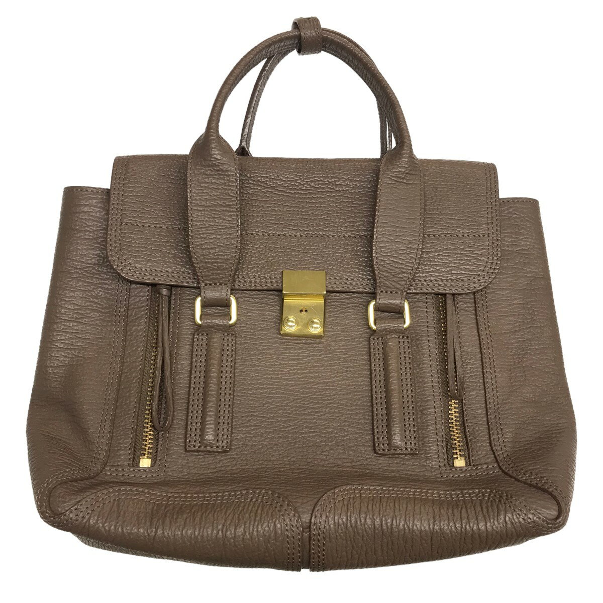 3．1 phillip lim「Pashli Medium Satchel」 ハンドバッグ ブラウン サイズ：-