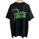 【中古】PATTA10 YEARS SCRIPT LOGO TEE 10周年記念Tシャツ ブラック サイズ：L【価格見直し】