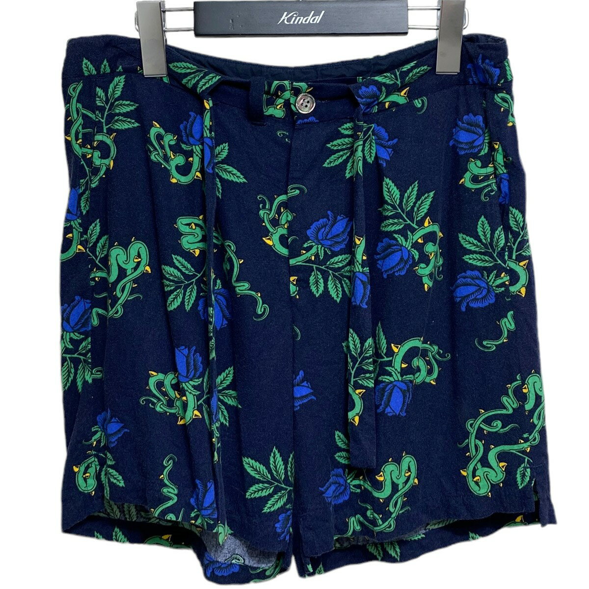【中古】UNUSEDROSE PATTERN SHORTS ネイビー サイズ：1【価格見直し】