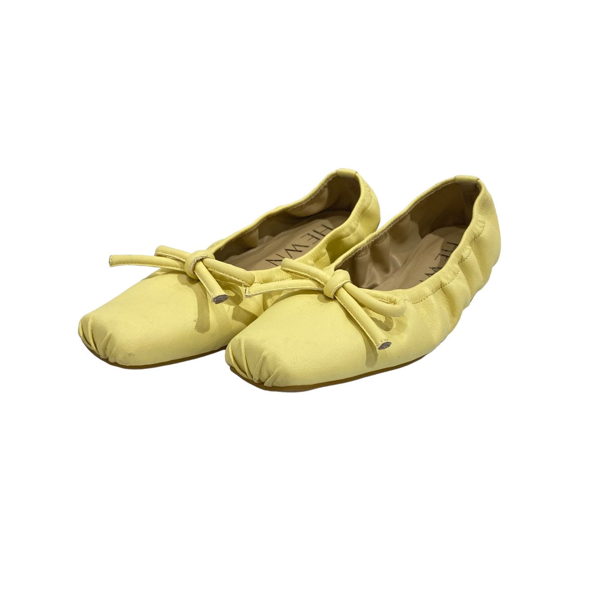 HEWNSq gather ballet flats フラットバレエシューズ イエロー サイズ：36