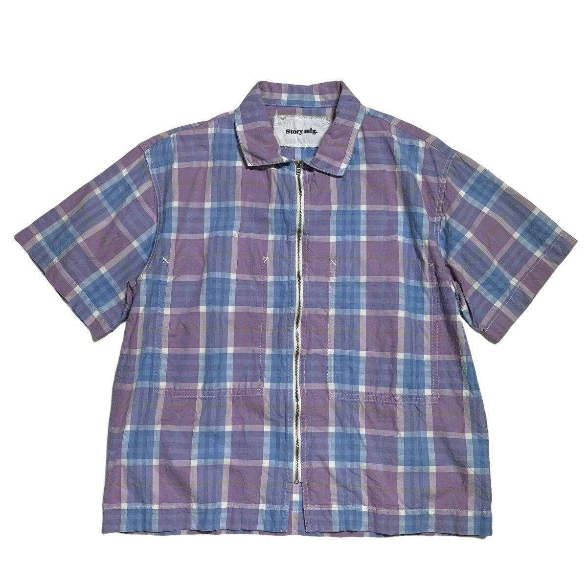 【中古】STORY mfg．　2020SS BEACH SHIRTS ブルー サイズ：M 【290423】（ストーリー エムエフジー）