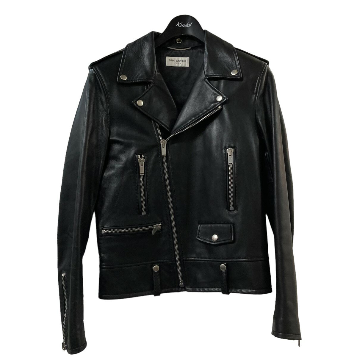 【中古】SAINT LAURENT PARISL01ライダースジャケット ブラック サイズ：44【価格見直し】