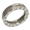 【中古】BVLGARI　B．zero1 XS フルダイヤ リング WG／6．9g ホワイト×ゴールド サイズ：SIZE 50 【230523】（ブルガリ）