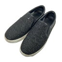 【中古】Dior Hommeスリッポン ブラッ