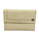 【中古】LOEWEカードケース 060302 ベージュ【価格見