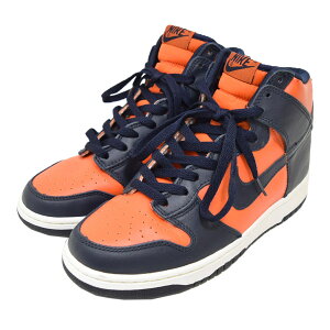 【中古】NIKE DUNK HIGH LE バージニア大学 99年製 630335 841 ネイビー×オレンジ サイズ:US 9(27.0cm) 【040623】(ナイキ)