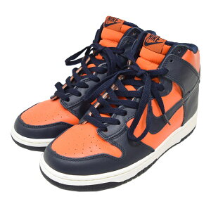 【中古】NIKE　DUNK HIGH LE バージニア大学 99年製 630335 841 ネイビー×オレンジ サイズ：US 9(27．0cm) 【040623】（ナイキ）