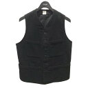 【中古】anatomicaジレ SAGAN VEST ／ ENGLISH MOLESKIN ブラック サイズ：44【価格見直し】