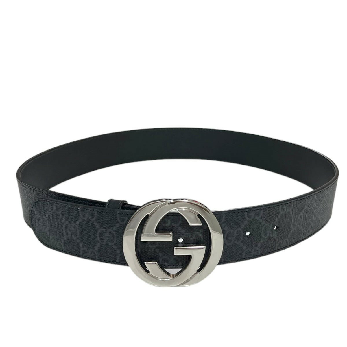 【中古】GUCCI　GGスプリームキャンバスベルト(Gバックル) ブラック サイズ：85 【060623】（グッチ）