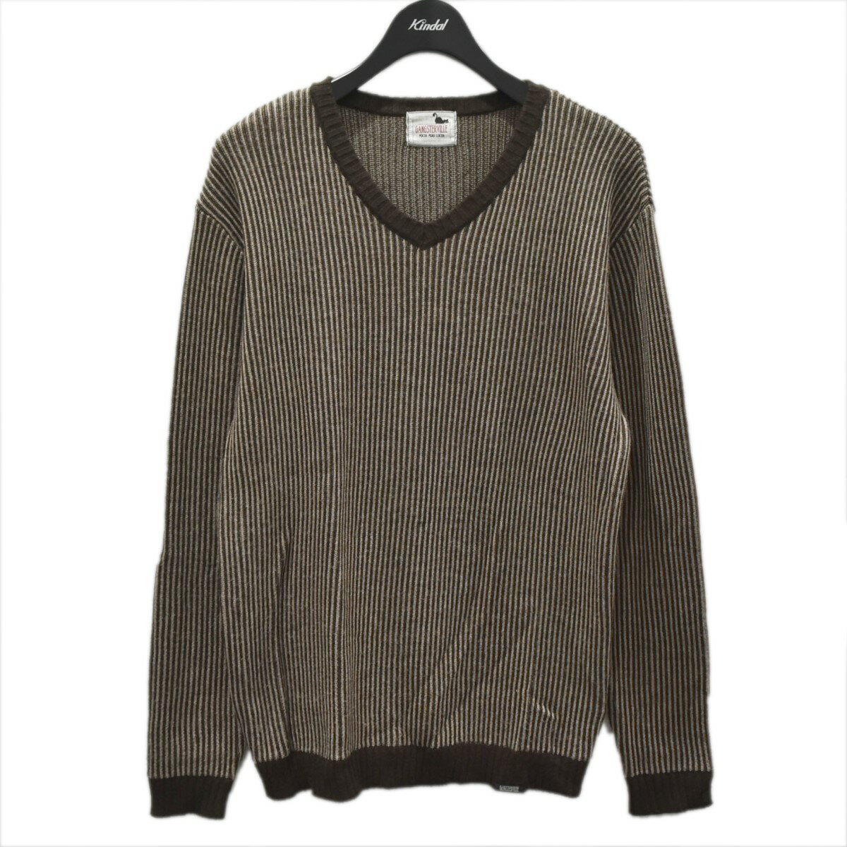 yÁzGANGSTERVILLEXgCvVlbNjbgZ[^[ STRIPE V NECK SWEATER uE TCYFMyiz