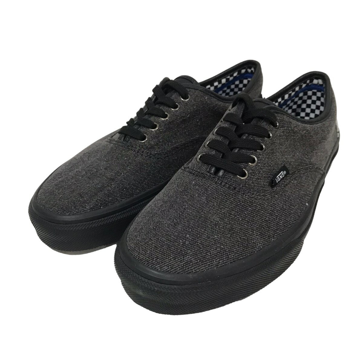 【中古】VANS　× VAINL ARCHIVE スニーカー AUTHENTIC オーセンティック グレー・ブラック サイズ：US8H(26．5cm) 【120623】（バンズ）