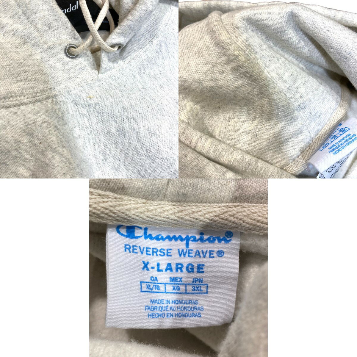 【中古】Champion REVERSE WEAVES101 ZT プルオーバーパーカー グレー サイズ：XL【価格見直し】 3