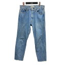 【中古】LIVING CONCEPT5 POCKET CUTOFF WIDE DENIM PANTS BIO WASH ライトインディゴ サイズ：2【価格見直し】