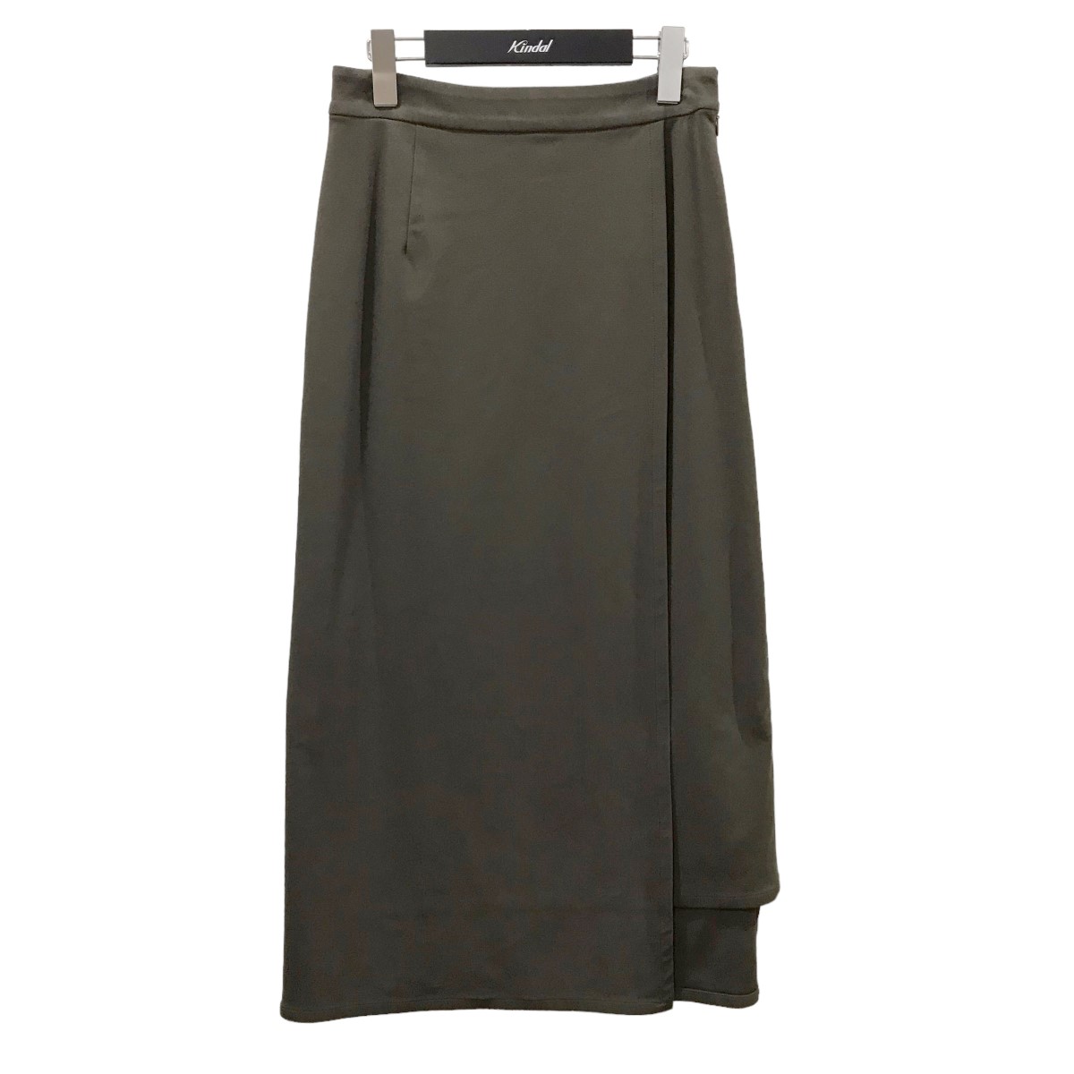 【中古】Graphpaperラップスカート MERYL NYLON WRAP SKIRT カーキ サイズ：0【価格見直し】