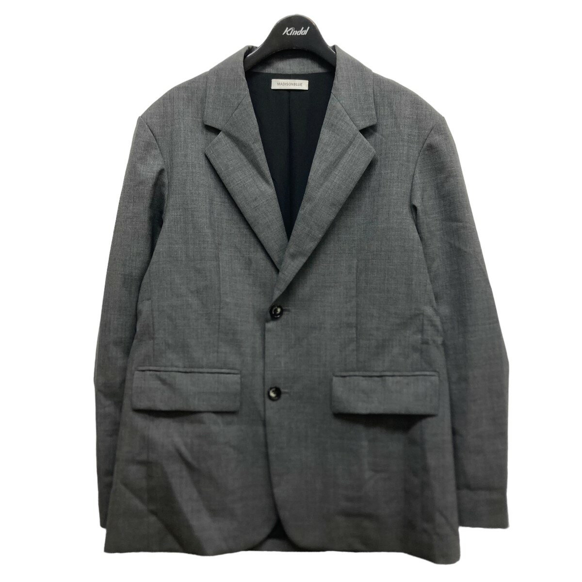 【中古】MADISON BLUE　23SS ｢BOXY JK W TROPICAL｣　テーラードジャケット MB231-1007 グレー サイズ：00 【280623】（マディソンブルー）のサムネイル